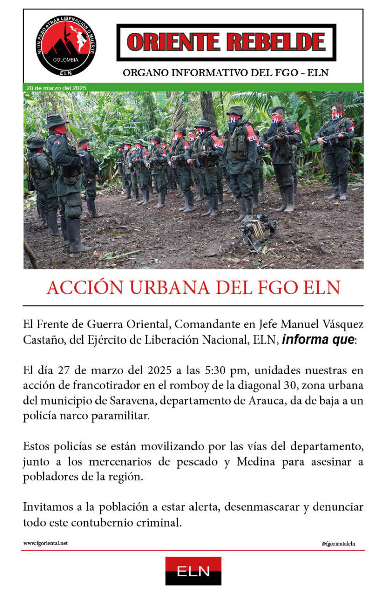 ACCIÓN URBANA DEL FGO ELN pg