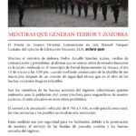 MENTIRAS QUE GENERAN TERROR Y ZOZOBRA