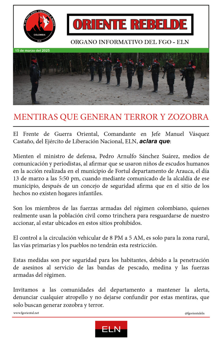 MENTIRAS QUE GENERAN TERROR Y ZOZOBRA