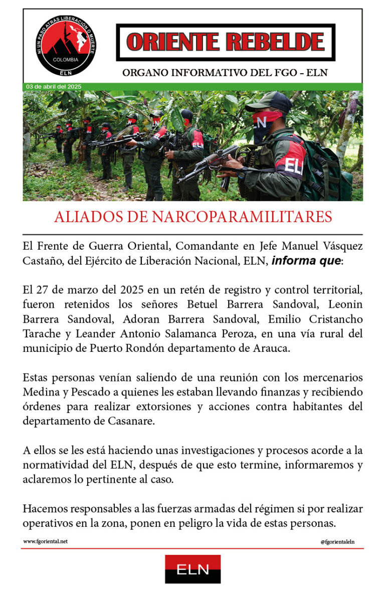 ALIADOS DE NARCOPARAMILITARES