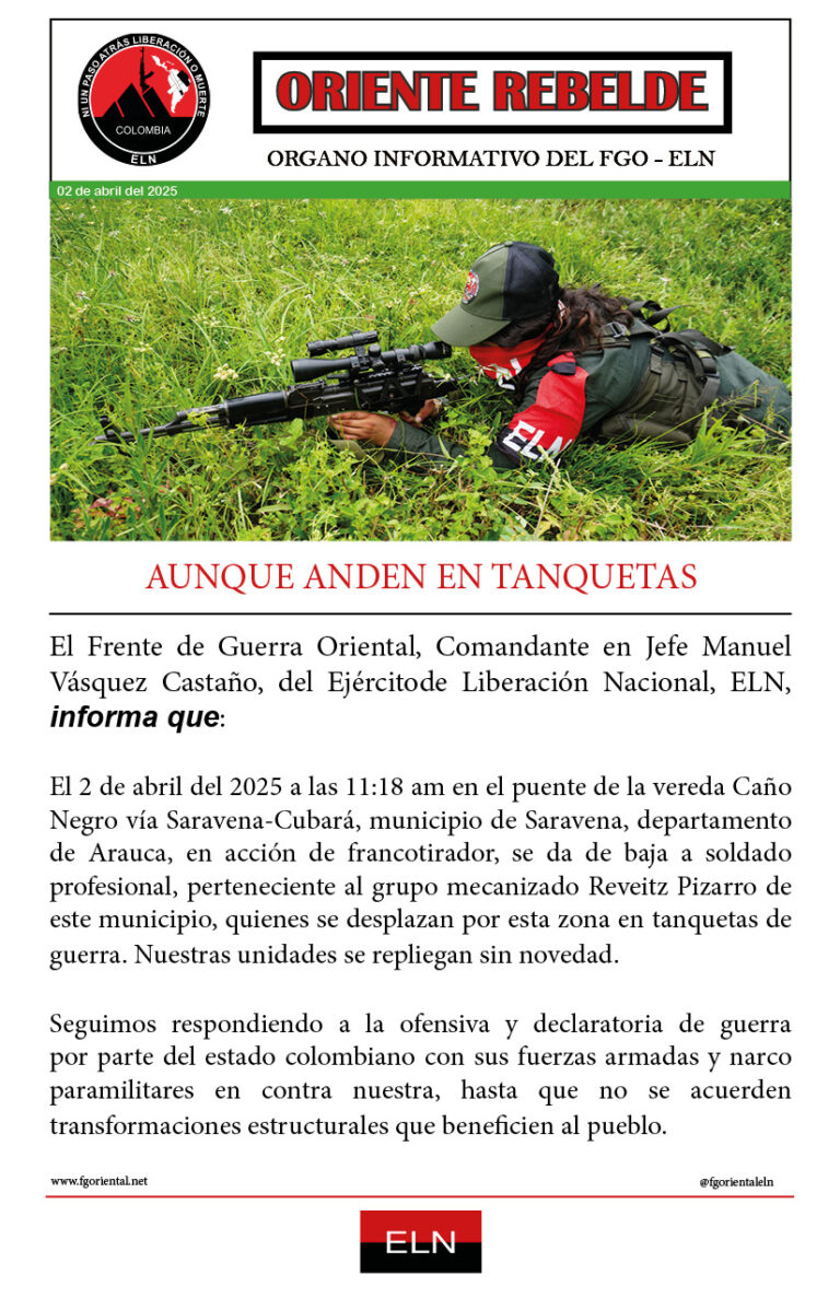 AUNQUE ANDEN EN TANQUETAS