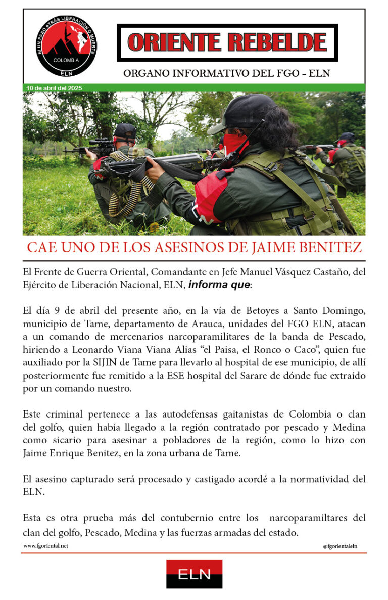 MANO DURA CONTRA LOS MERCENARIOS