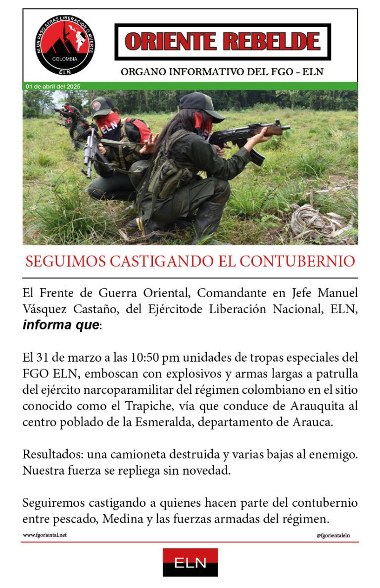 SEGUIMOS CASTIGANDO EL CONTUBERNIO