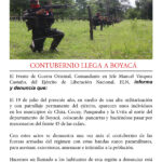 contubernio llega a boyaca