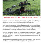 cinismo del plan contrainsurgente