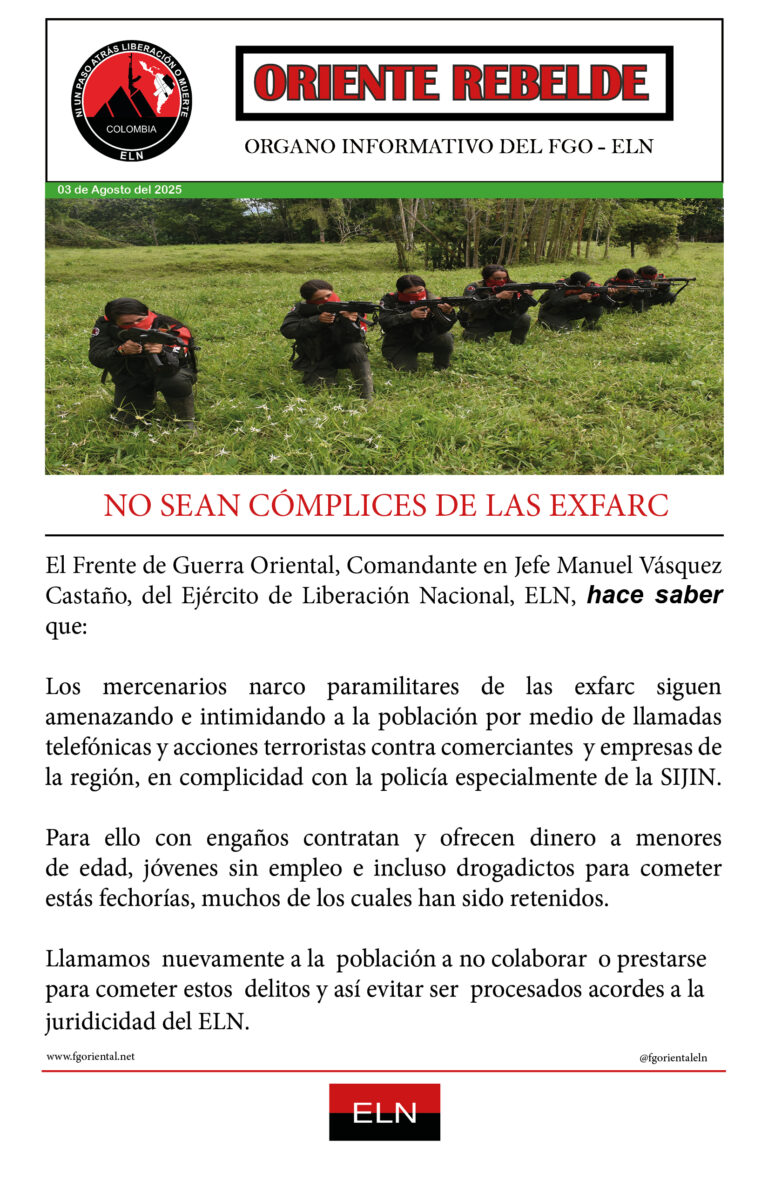 no sean complices de las exfarc