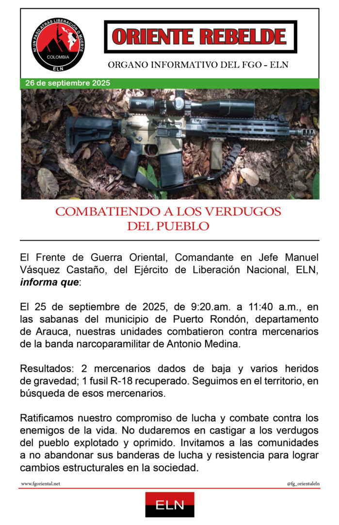 COMBATIENDO A LOS VERDUGOS DEL PUEBLO