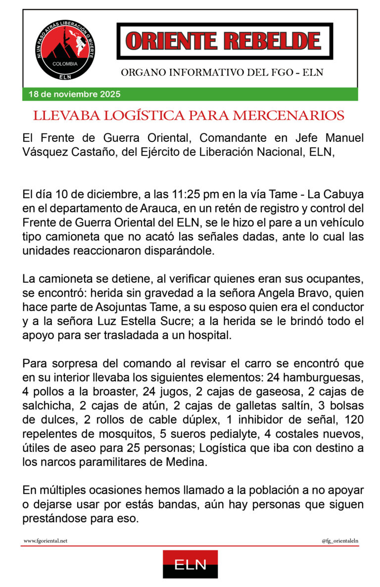 LLEVABA LOGÍSTICA PARA MERCENARIOS