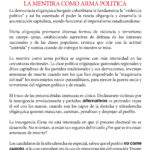 LA MENTIRA COMO ARMA POLITICA